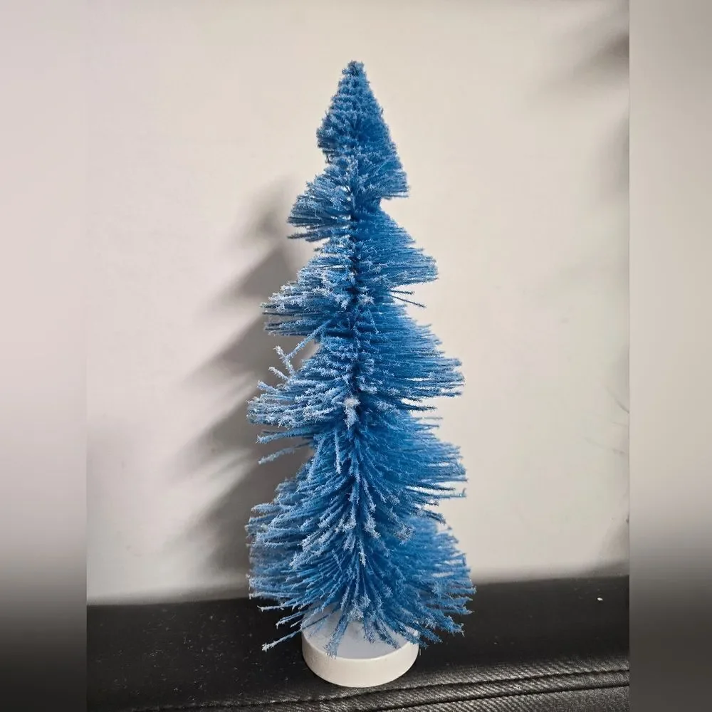 Set of two Pink Blue Christmas Spiral 12
